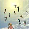 raptured people floatin on up to heaven